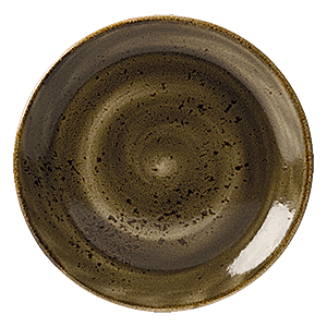 картинка Тарелка пирожковая D=15,H=2см. коричнев.«Крафт» фарфор 