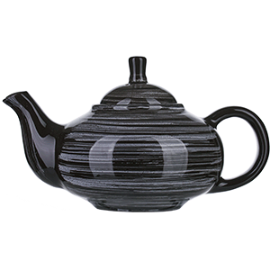 картинка Чайник 700мл. L=22,5см. «Маренго» керамика,черный,серый 