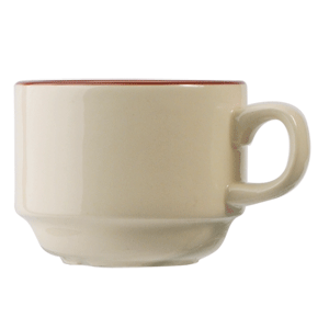 картинка Чашка чайная 225мл D=8,H=6,L=11.6см «Кларет» бежев.,бордо 