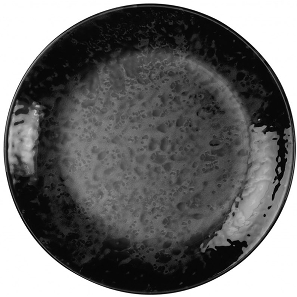 картинка Тарелка мелкая D=210,H=24мм «Нанокрем 890220» фарфор,черный 