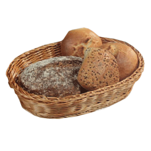 картинка Корзина для хлеба L=328,B=250,H=70мм овал. полиротанг коричнев. 