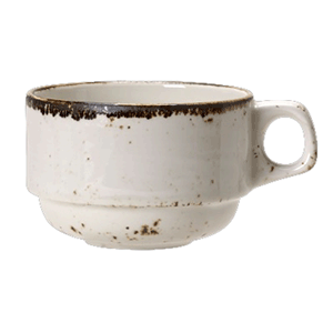 картинка Чашка чайная 200мл.D=8,H=6см. белый «Крафт» фарфор 