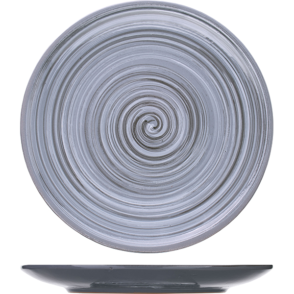 картинка Тарелка мелкая D=22,H=2см.«Пинки» керамика серый 