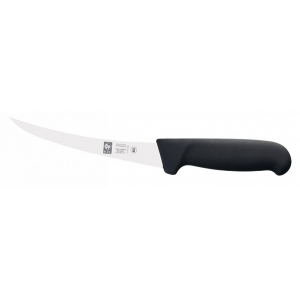 картинка Нож обвалочный 170/300 мм. изогнутый (жесткое лезвие) черный Poly Icel 