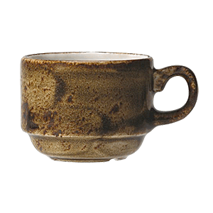 картинка Чашка чайная 285мл D=90,H=65,L=130мм коричнев «Крафт» фарфор 