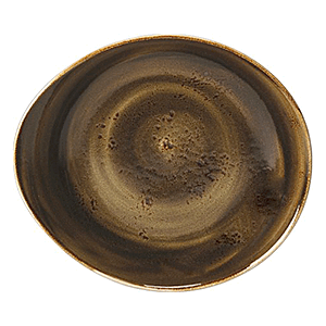 картинка Салатник 125мл. H=5.5,L=13,B=9.5см. коричнев.«Крафт» фарфор 