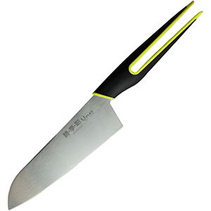 картинка Нож «Сантоку» L=15,9см сталь нерж.,полипроп.металлич.,зелен. 