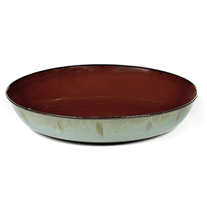 картинка Блюдо  глубокое D=21,H=4см, коричневый,серый 