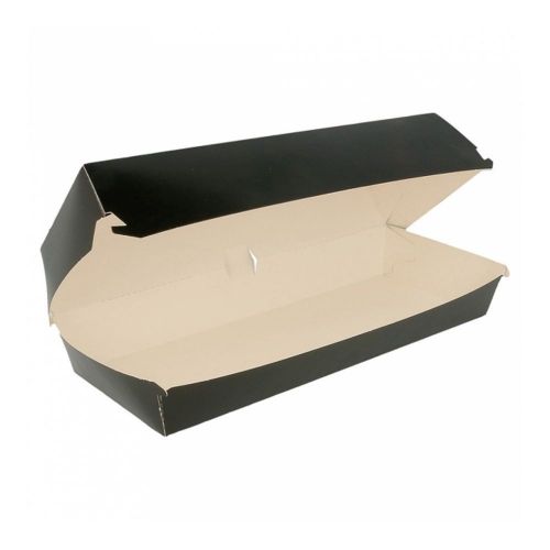 картинка Коробка картонная для панини, хот-дога "BLACK" 26x12x7 CM, 50шт/уп  Garcia D. 