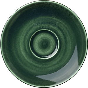 картинка Блюдце D=150,H=17мм «Аврора Визувиус Бёрнт Эмералд» бежев.,зелен. 