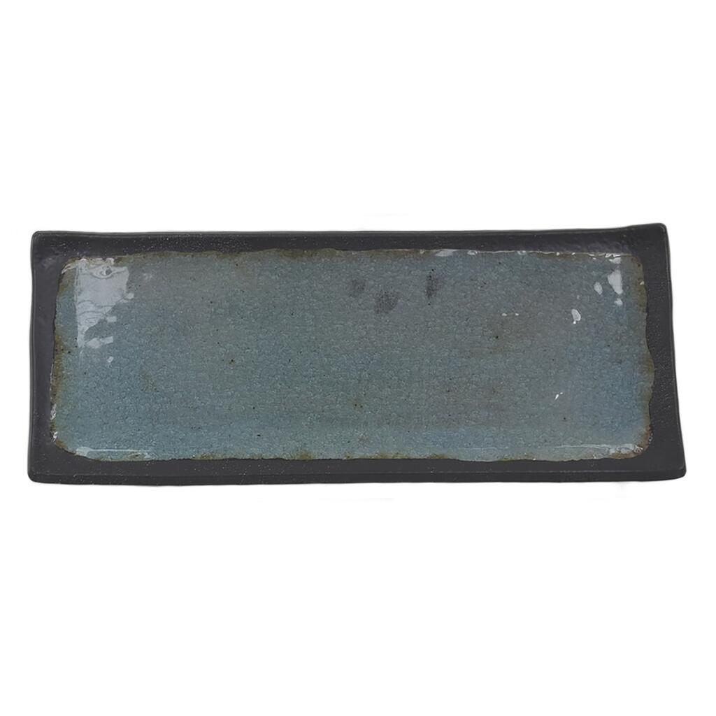 картинка Блюдо 40*16*2 см прямоуг. Turquoise black пластик меламин 