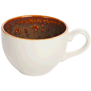 картинка Чашка чайная 228мл.D=9,H=6см.амбер,белый.«Визувиус Амбер» 