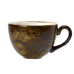 картинка Чашка кофейная 85мл.D=65,H=50,L=85мм.«Крафт» фарфор коричнев. 