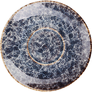 картинка Блюдце D=15см фарфор сине-серый «Стоун» 