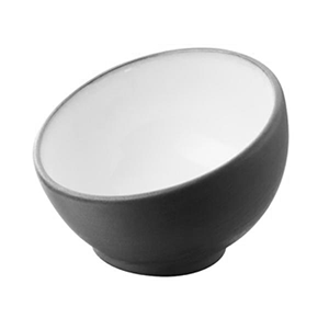 картинка Салатник для компл.30мл D=7,H=5.5см черный,белыйфарфор 