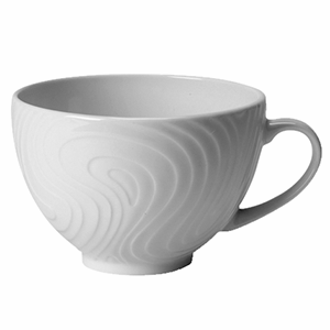 картинка Чашка чайная 340мл. D=10,H=7,L=13см. белый «Оптик» фарфор 