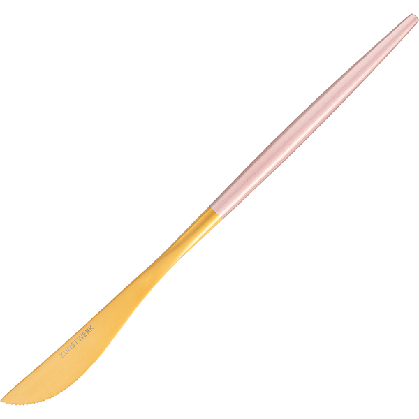 картинка Нож столовый L=223,B=15мм.«Стил Пинк Голд Мэтт»сталь нерж.золотой,розов. 